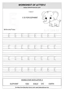 worksheet E